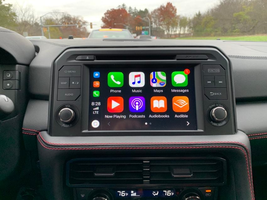 A beautiful infotainment screen includes Apple CarPlay support and beautiful digital gauges. 