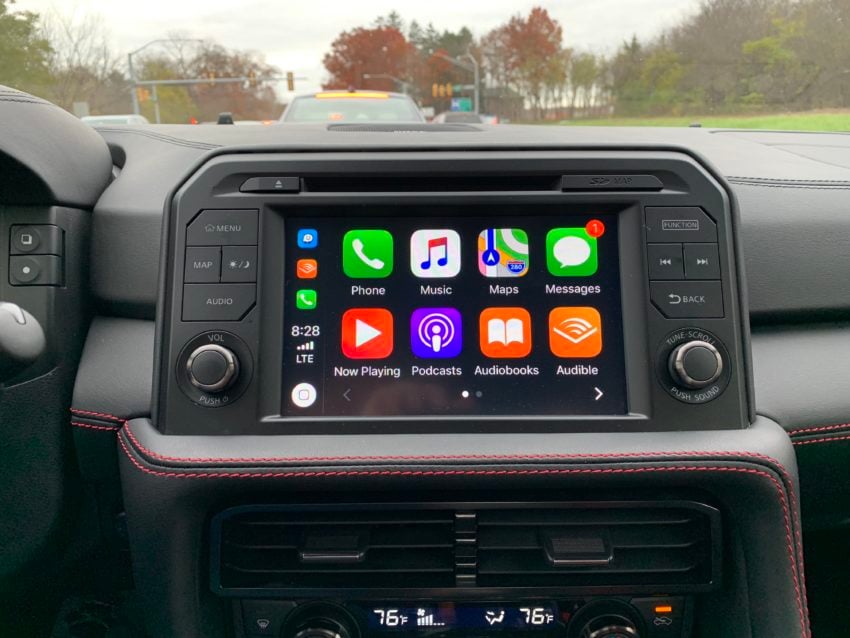 A beautiful infotainment screen includes Apple CarPlay support and beautiful digital gauges.