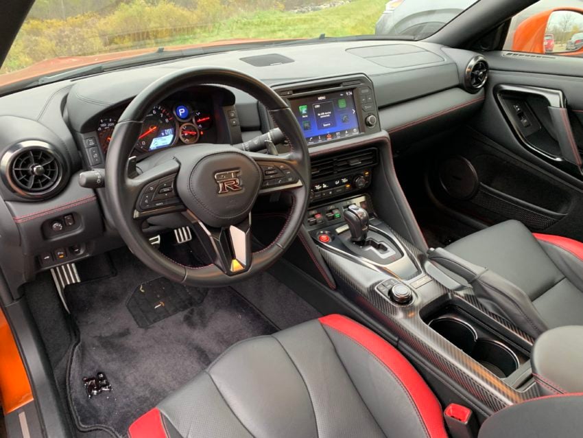 The 2018 Nissan GT-R interior is much nicer than the 2016 and older models. 