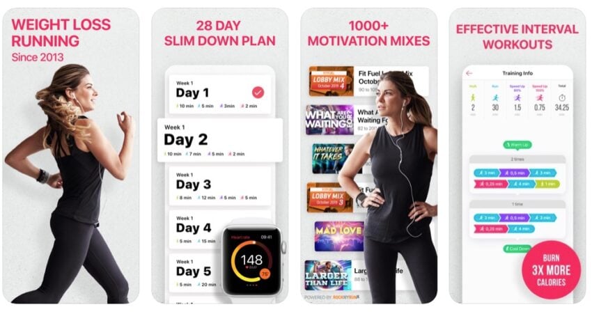 Start a 28 day slim down plan with this weight loss running app.