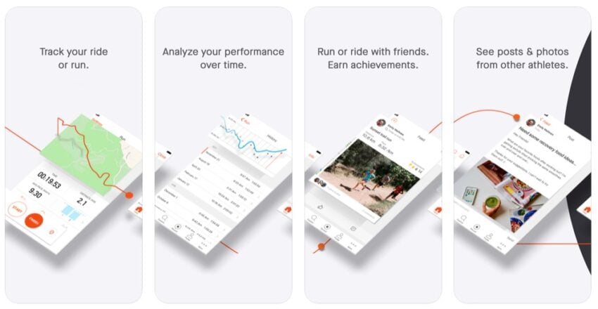 Strava can track your workout running, cycling or swimming. 