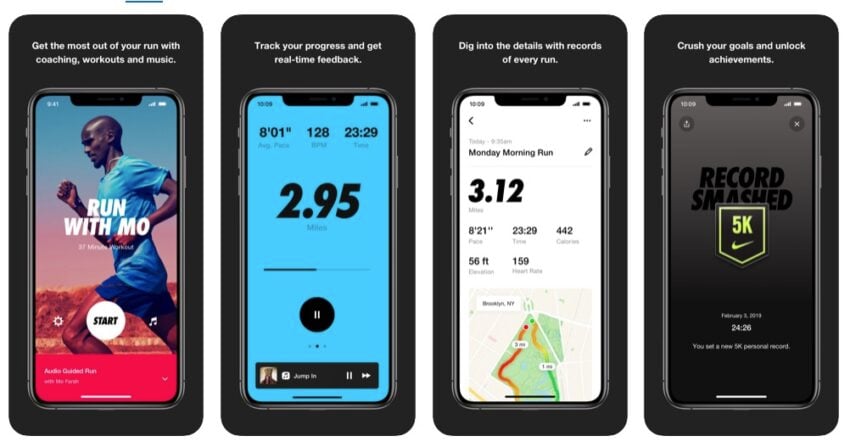 The Nike Run Club app is great workout app.