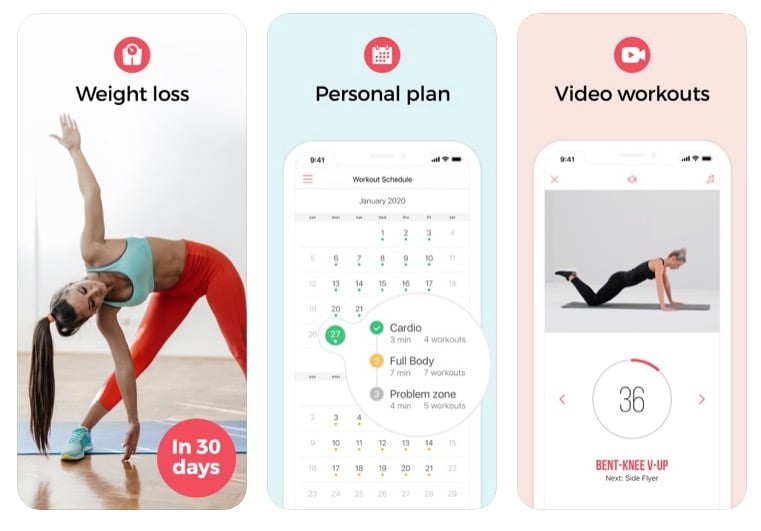 weight loss app screenshots