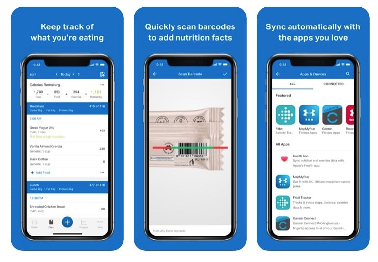 weight loss app myfitnesspal screenshots