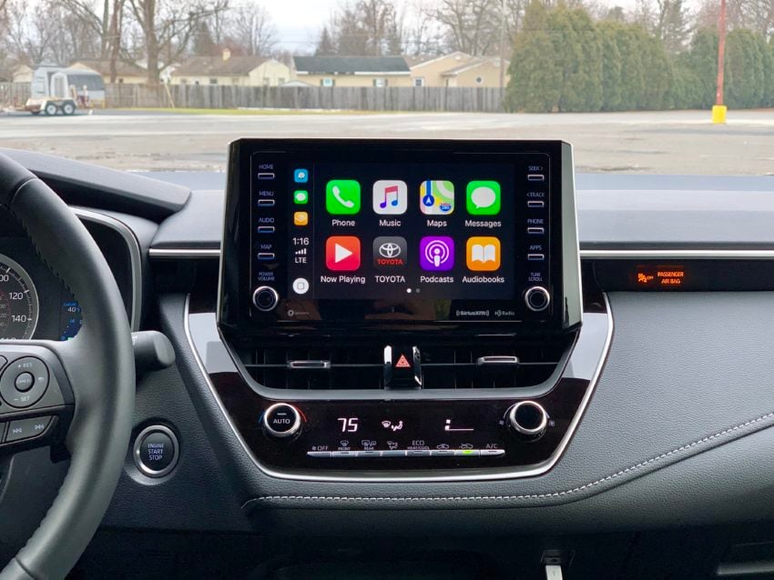 Apple CarPlay is standard, but there is no Android Auto.