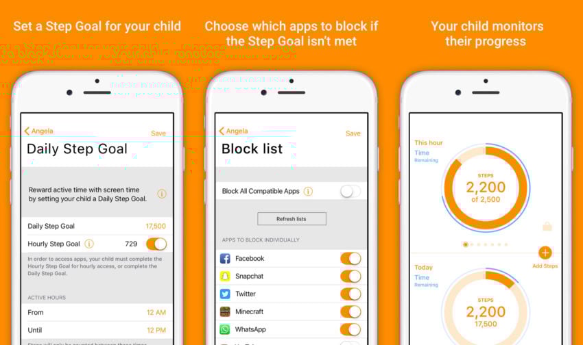 This parental control app gives kids an incentive to get off their apps and move.