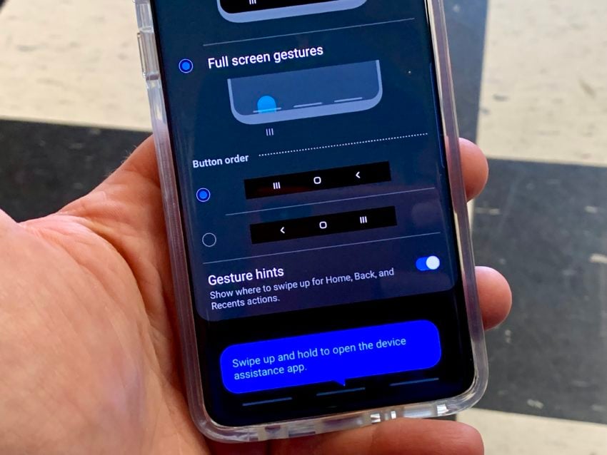 Change the navigation to gestures.