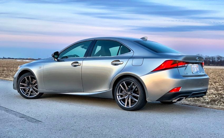 The IS 350 F Sport looks the part of a compact sporty sedan.