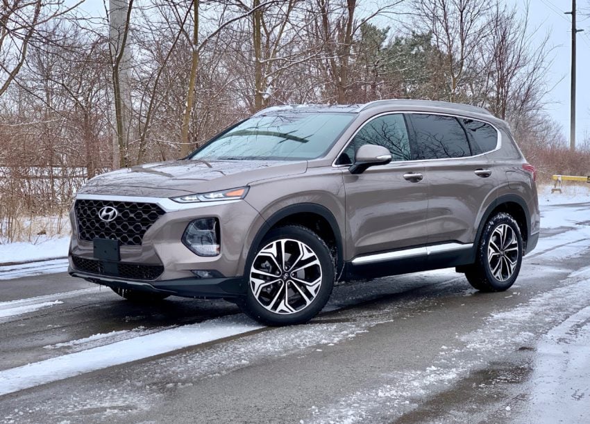 The 2019 Hyundai Santa Fe offers a comfortable ride. 