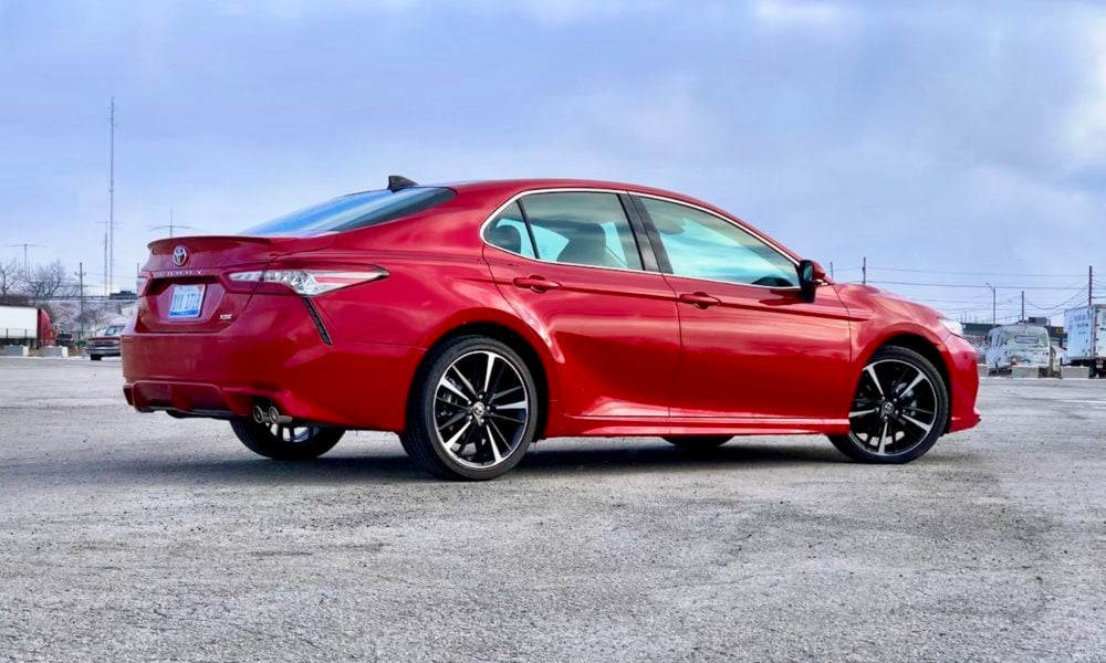 The 2019 Camry XSE is a sporty looking sedan with a nice interior.