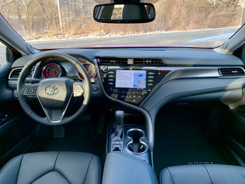 The leather interior makes the 2019 Camry XSE look and feel upscale.