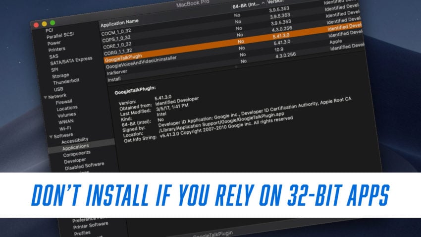 Don't Install if You Rely on Old 32-Bit Apps