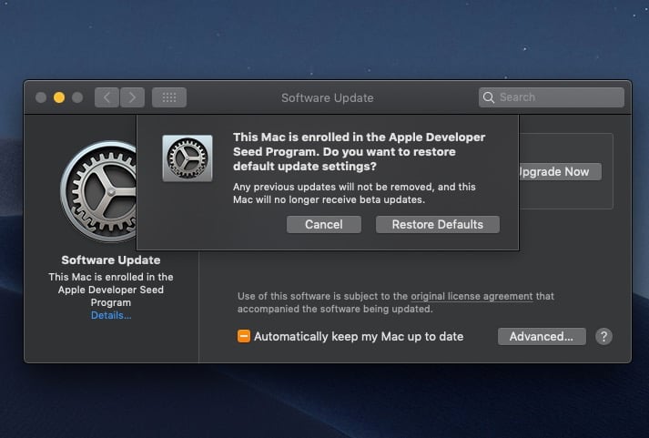 leave the macOS Catalina beta after you install to another partition.