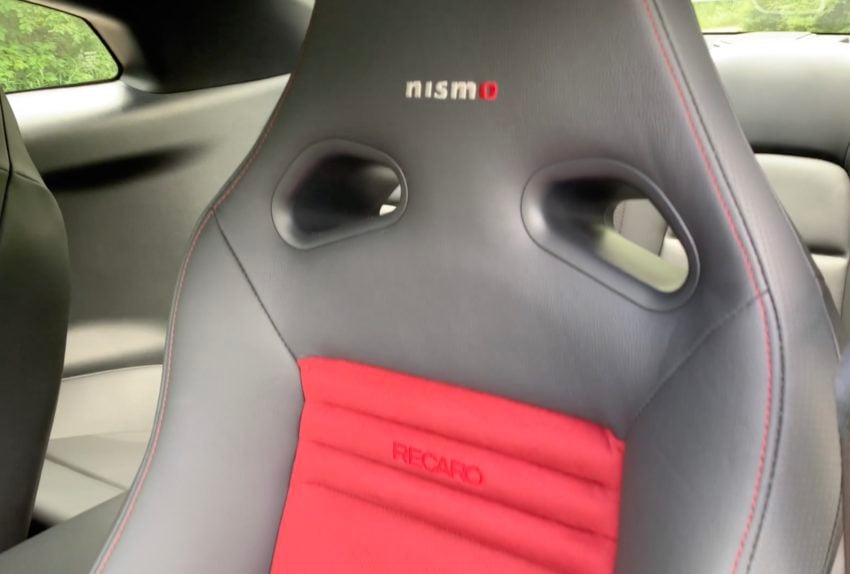NISMO exclusive seats hold you in place tighter than the standard GT-R seats.