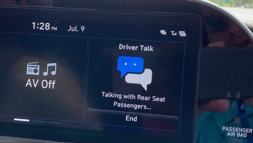 Talk to kids in the backseat without yelling with Driver Talk.