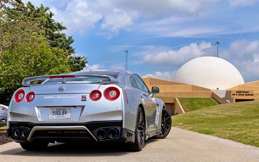 Road-tripping the 2020 Nissan GT-R 50th Anniversary to the Armstrong Air & Space Museum.
