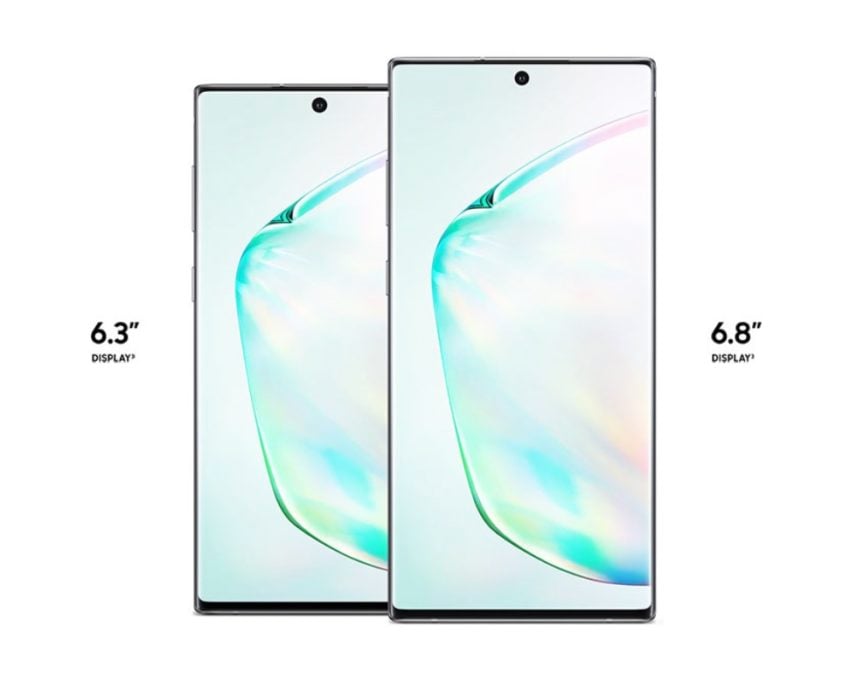 Galaxy Note 10 vs OnePlus 7 Pro: Display & Design