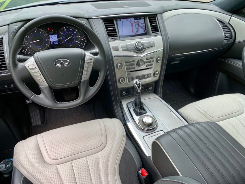 Inside is a spacious and luxurious interior.
