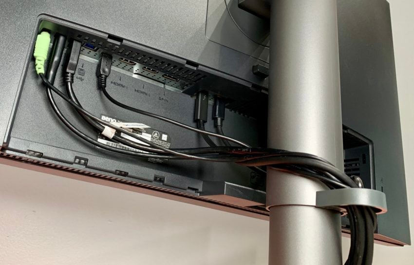 The display is takes the place of a Thunderbolt 3 dock.