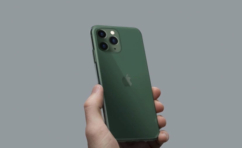 A minimal iPhone 11 Pro case that lets the color shine through.