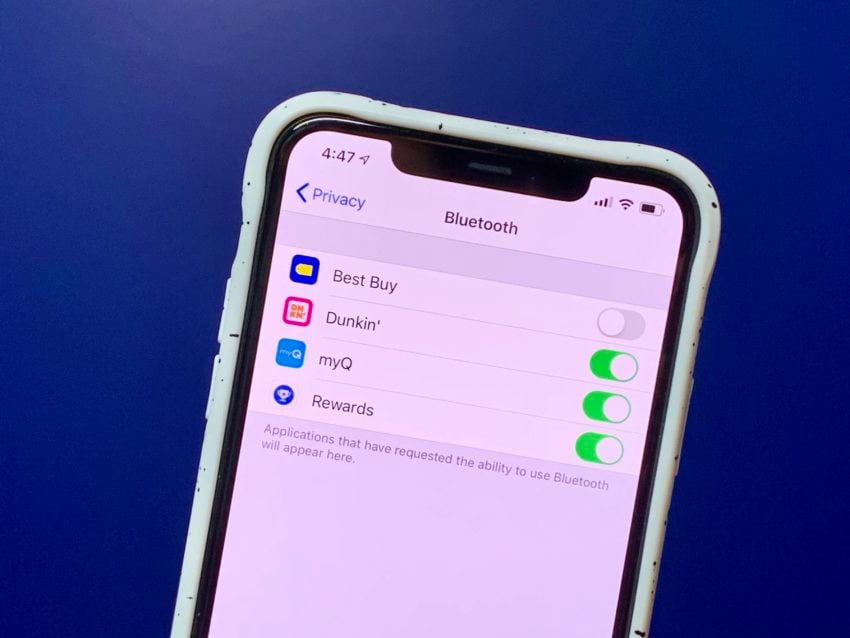 How to change app Bluetooth access in iOS 13.