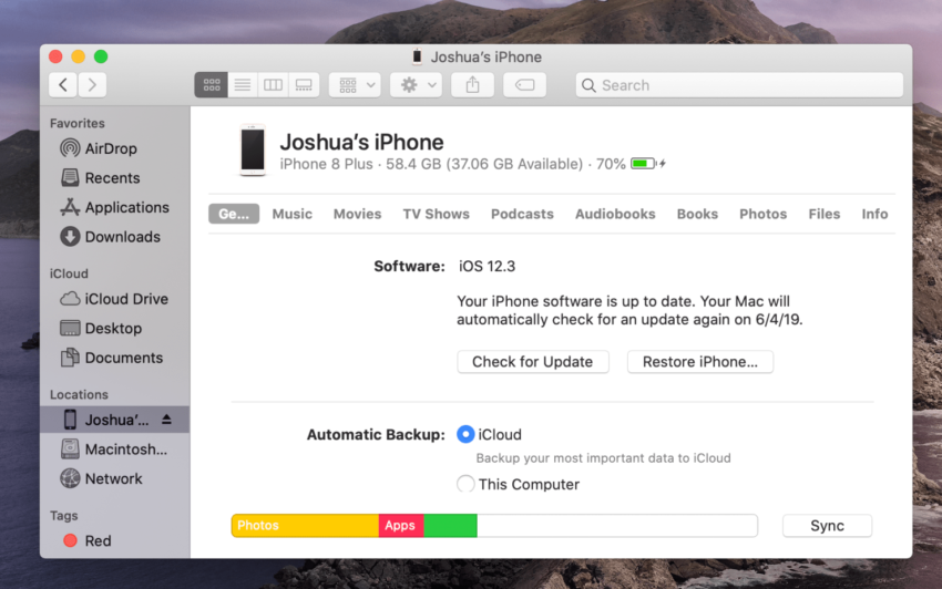 Así es como instalas la actualización de iOS 13 desde tu Mac en macOS Catalina.