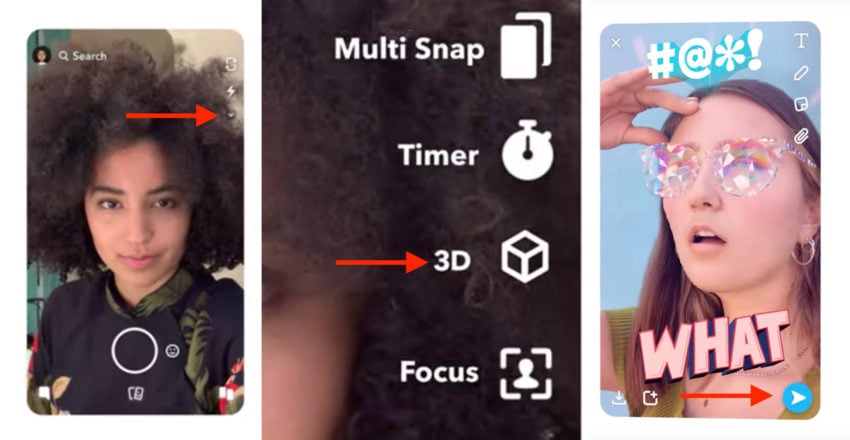 Cómo tomar una selfie 3D de Snapchat en tu iPhone.