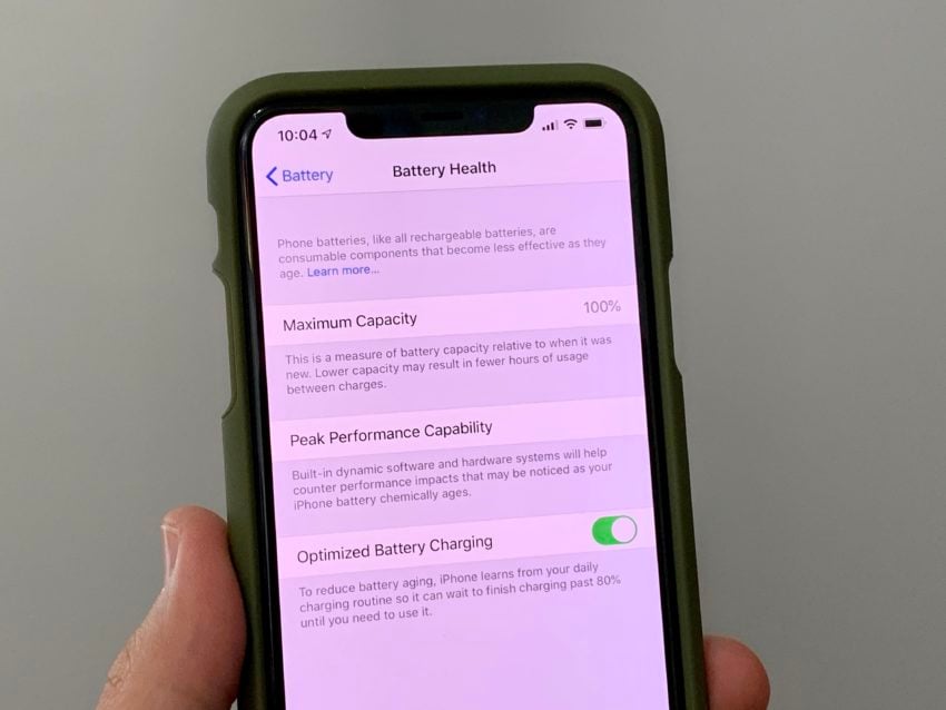 Optimize battery charging for long term battery health.
