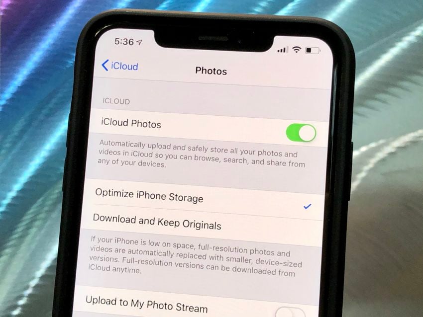 Pay for storage now or iCloud later. 