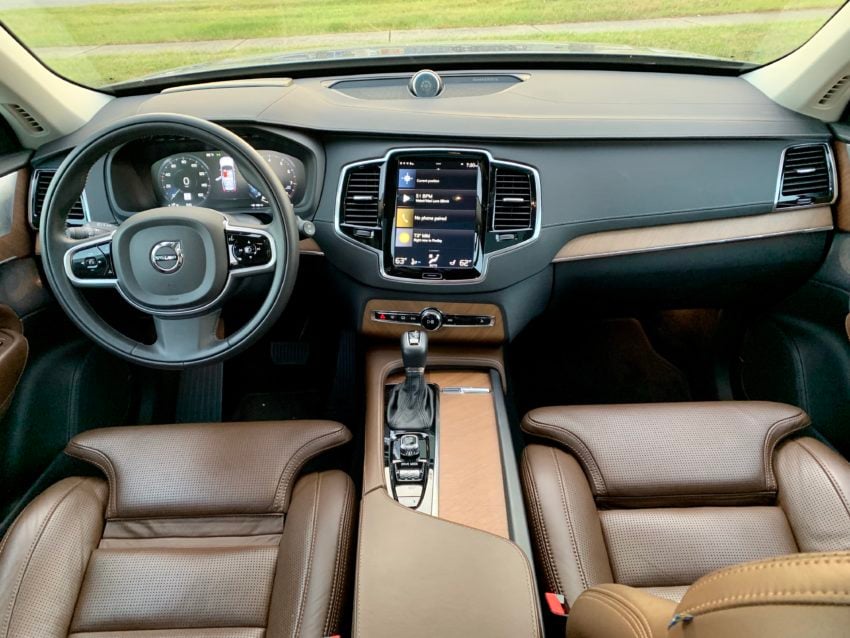 The beautiful XC90 interior.
