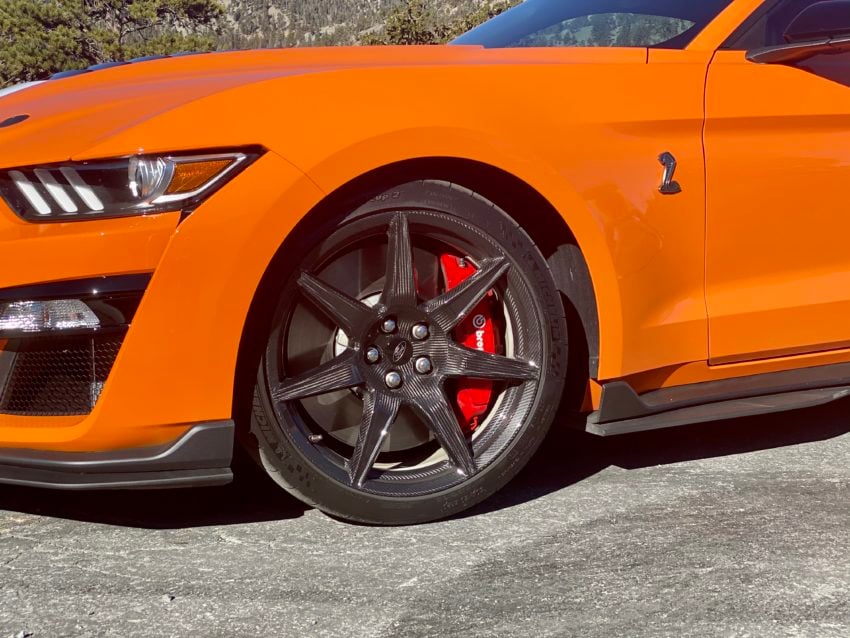 Beautiful, functional carbon fiber rims and Michelin Pilot Cup Sport 2 tires.