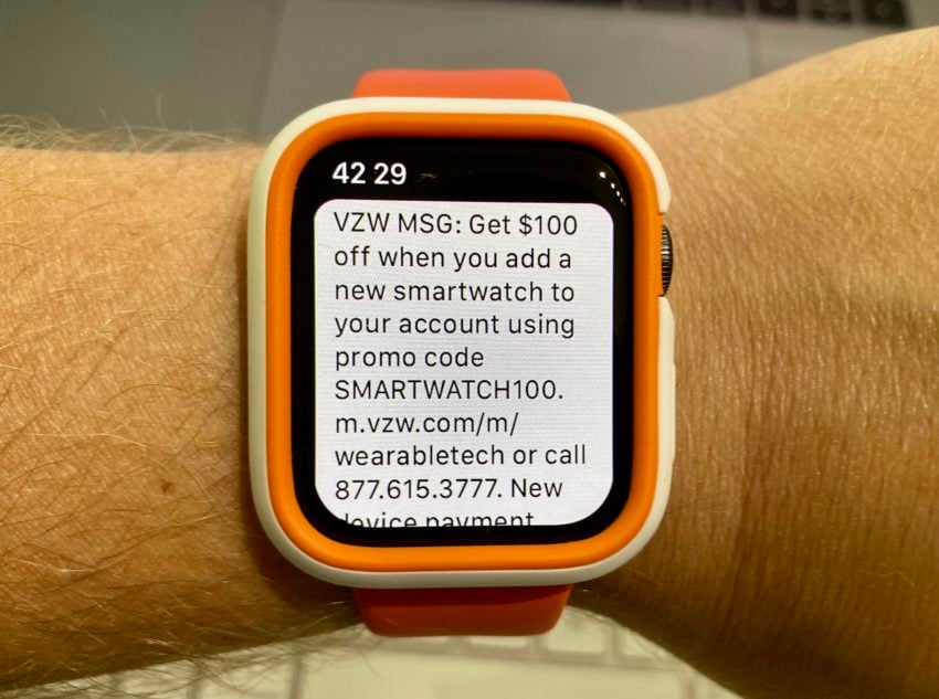 Save $100 on the Apple Watch 5 and other LTE smartwatches at Verizon.