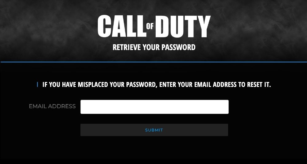 Reset your Activision ID password for Call of Duty: Modern Warfare.