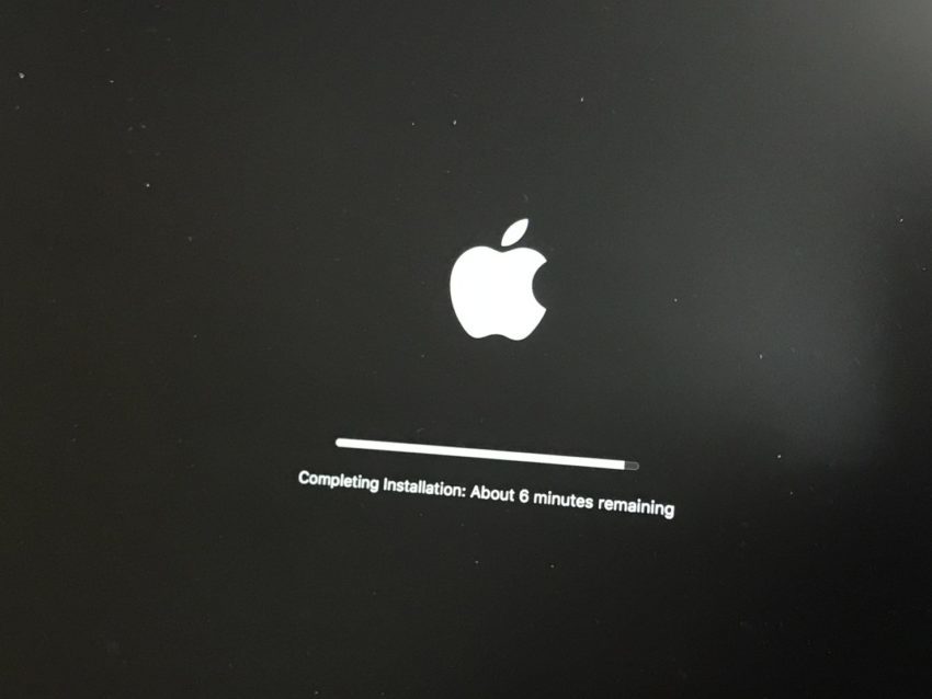 During installation, you cannot use the Mac. 