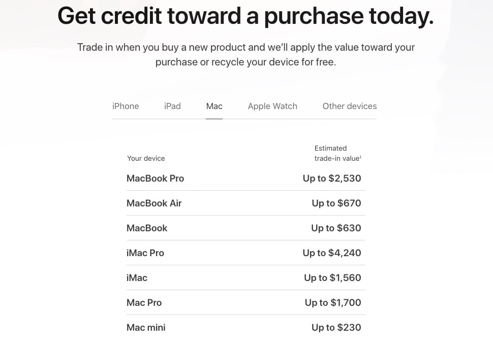 how to trade in your mac