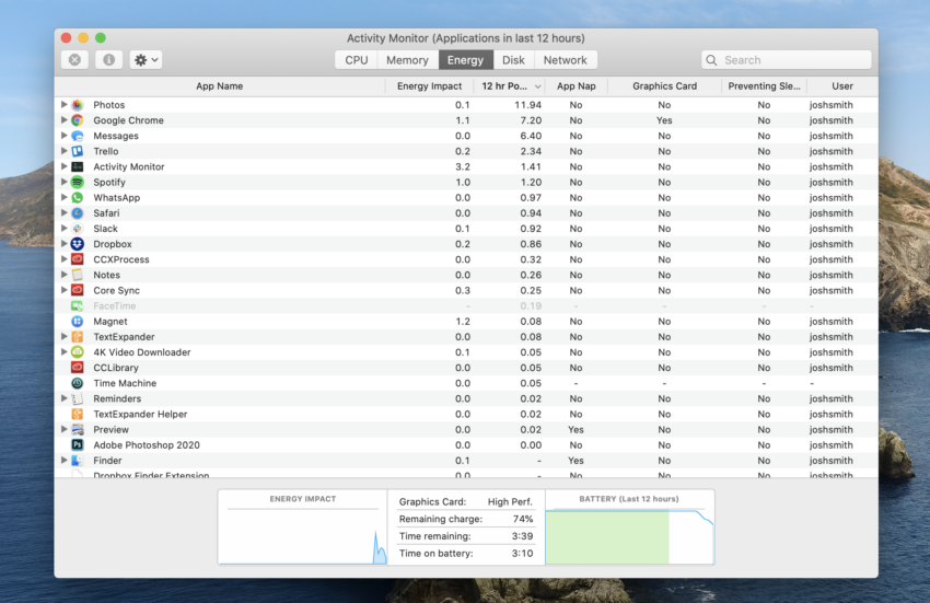 Use Activity Monitor to see what is causing your bad MacBook Pro battery life.
