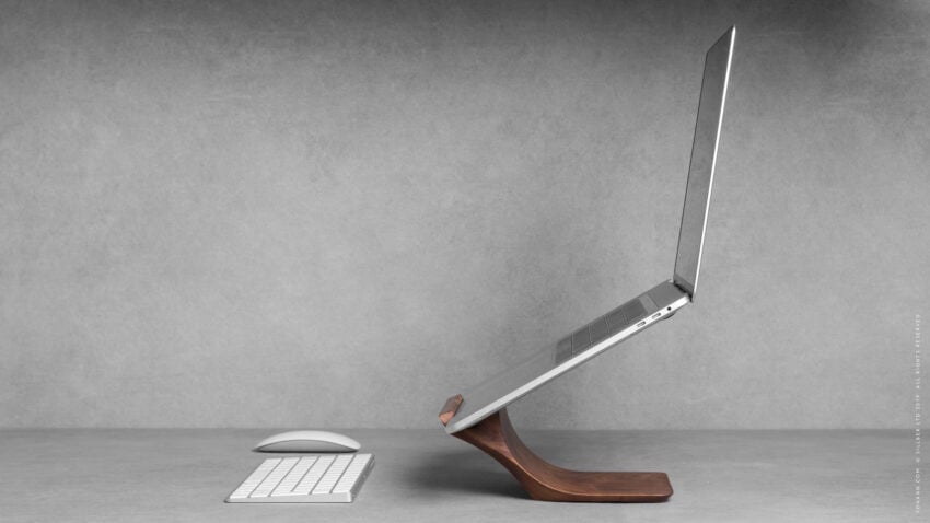 wood macbook pro stand