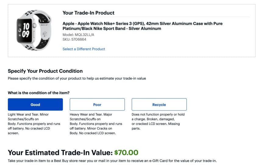 Apple Watch Series 3 Sell Price Trade in