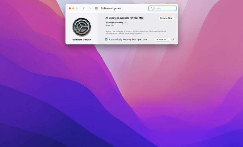安装 macOS Monterey 12.1 以获得更好的安全性