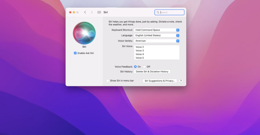 Install macOS Monterey 12.6 for a New Siri Voice