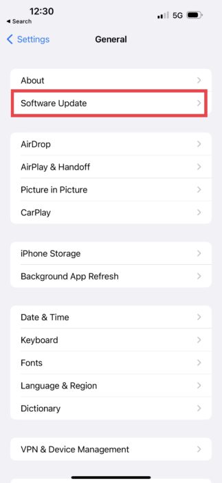 iOS 17 Software Update
