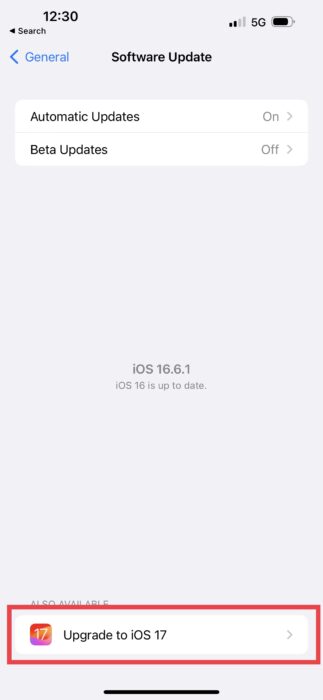iOS 17 Available