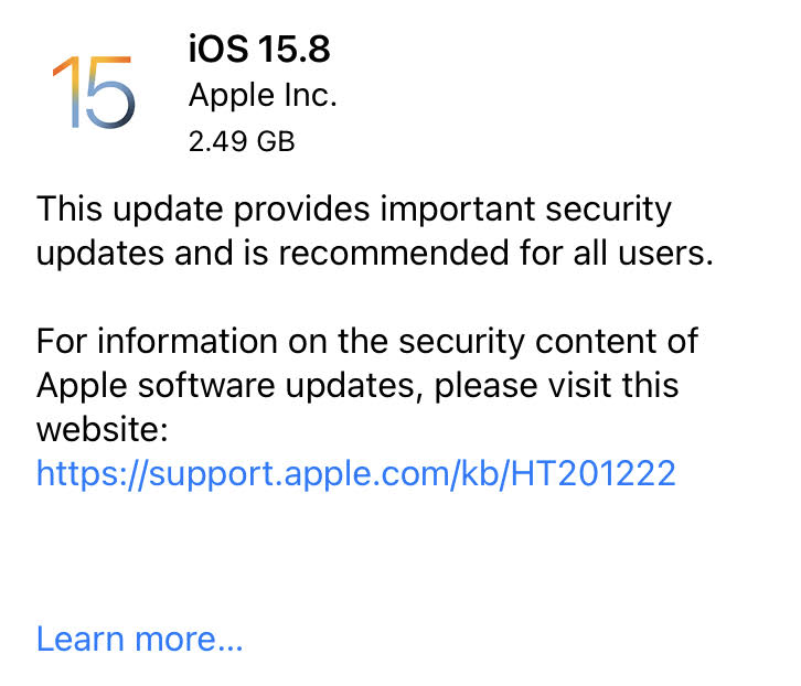 5 Things to Know About the iOS 15.8 Update [u]