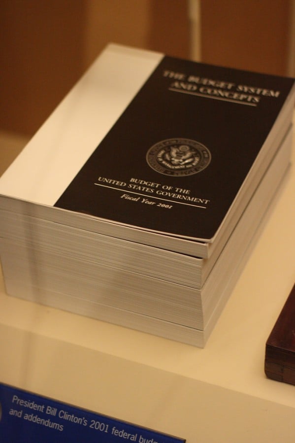 Hard Copy of the Federal US Budget