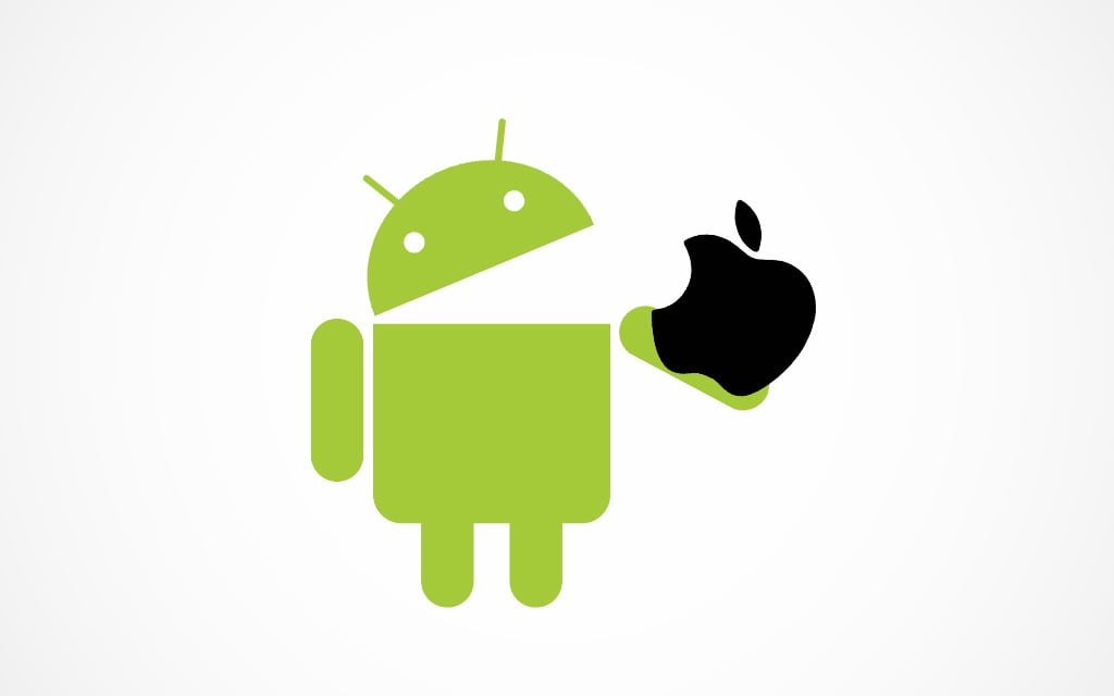 Android eats and Apple