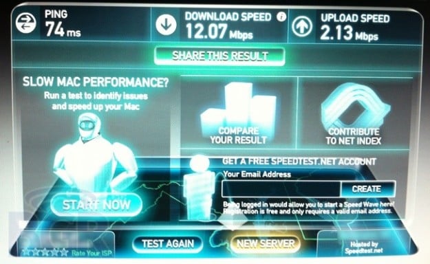 AT&T 4G LTE speed test