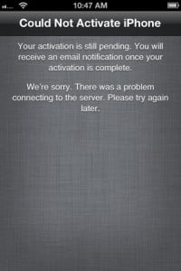 iPhone Activation Failed