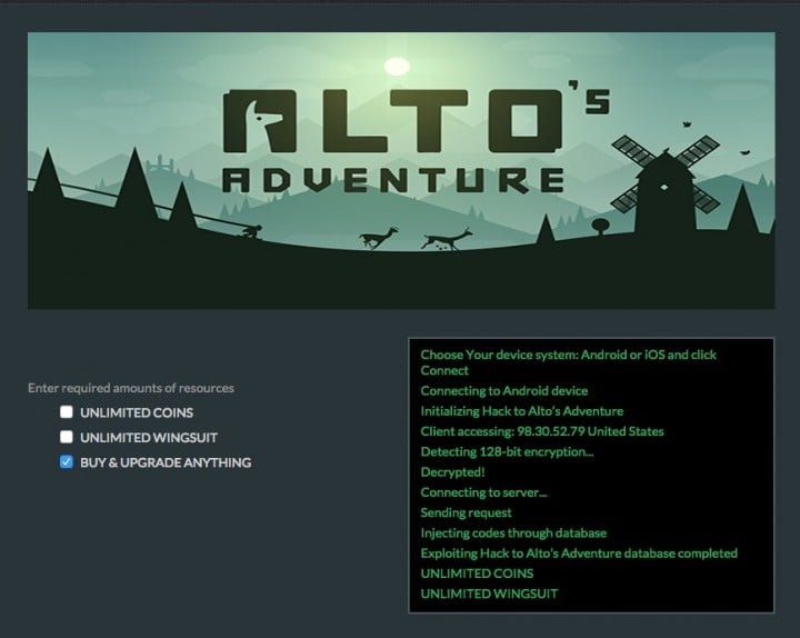 Don't waste time with Alto's Adventure cheats and hacks.
