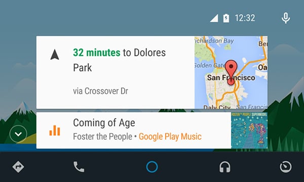 Android Auto looks a lot like Google Now.