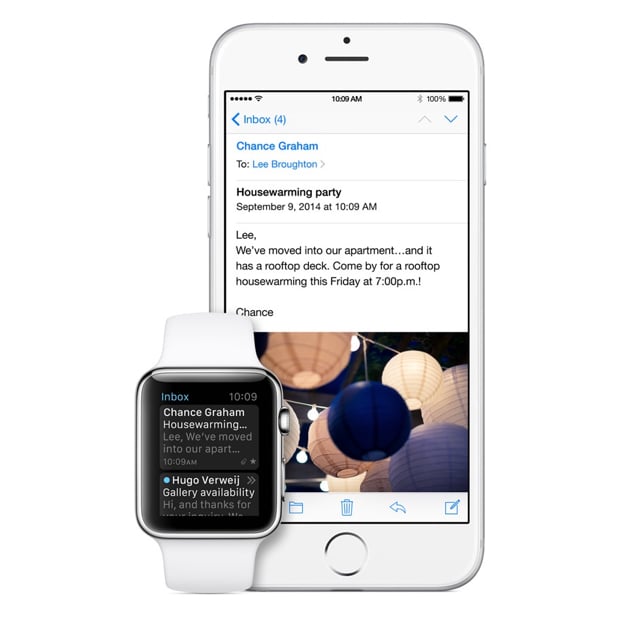 Apple Watch Mail app Can Check Delete email